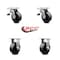 Service Caster 5 Inch Glass Filled Nylon Caster Set with Roller Bearings 2 Brakes 2 Rigid SCC SCC-TTL30S520-GFNR-2-R-2 - alternate 5